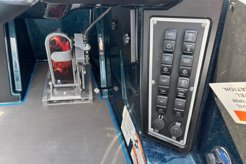 Slide: The Image of Control panel of Ranger Z519R Cup-Equipped 2025 with switches and pedal. - 11