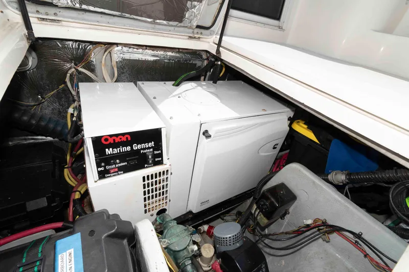 Slide: The Image of Engine room of 2004 Meridian 459 Motoryacht with Onan Marine Genset. - 33