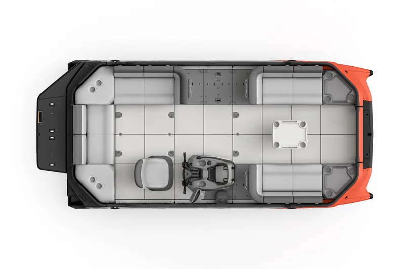 Slide: The Image of Manufacturer Provided Image: Top view of 2022 Sea-Doo Switch Cruise 18 pontoon boat interior layout. - 7