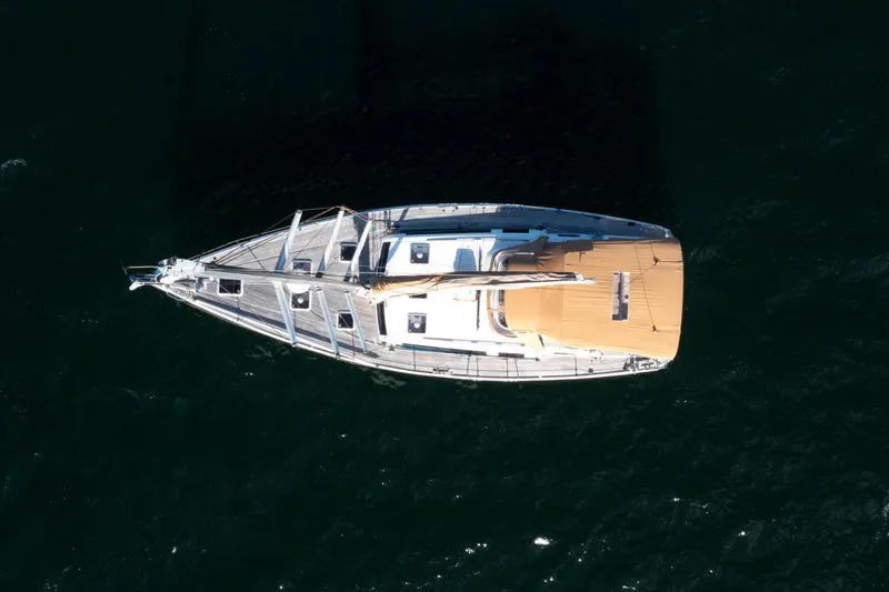 Slide: The Image of Aerial view of a 2011 Dufour 525 Grand Large yacht. - 18