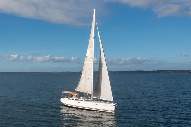 Slide: The Image of Sailing yacht Dufour 525 Grand Large 2011 on open sea. - 4