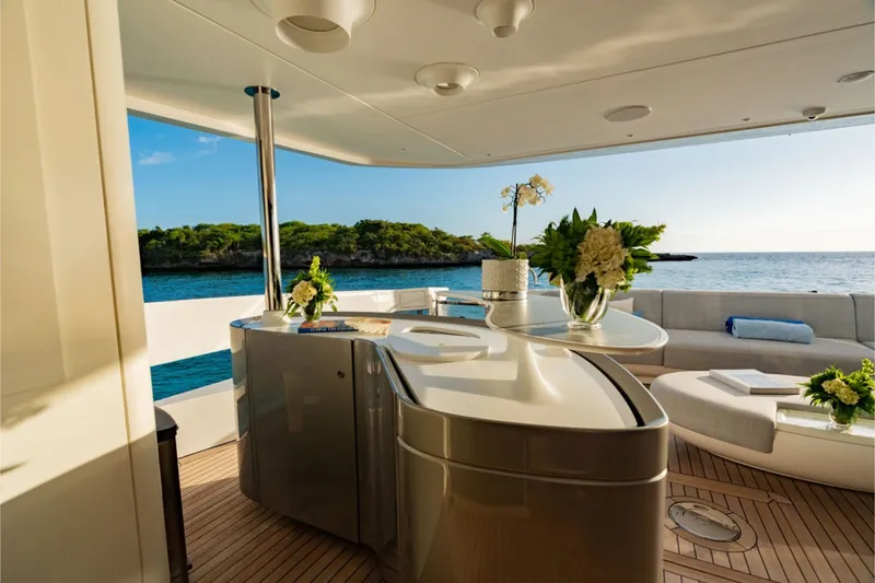Slide: The Image of Luxurious yacht with stylish deck, elegant furniture, and stunning sea view. - 29