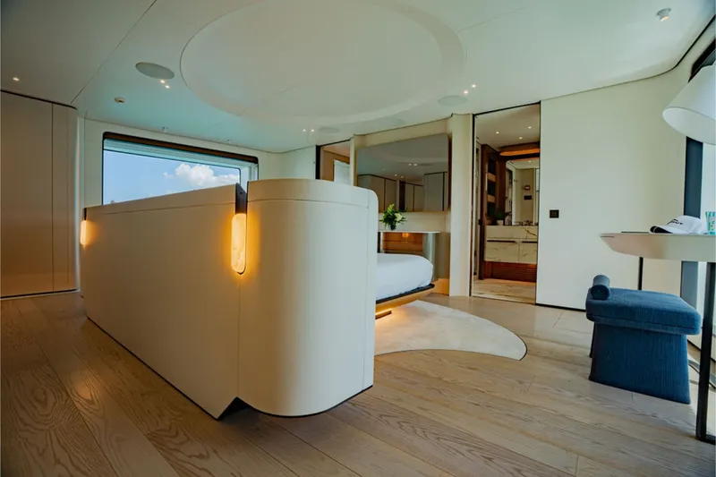 Slide: The Image of Luxurious interior of an Azimut Grande 36M yacht with modern design and large windows. - 37