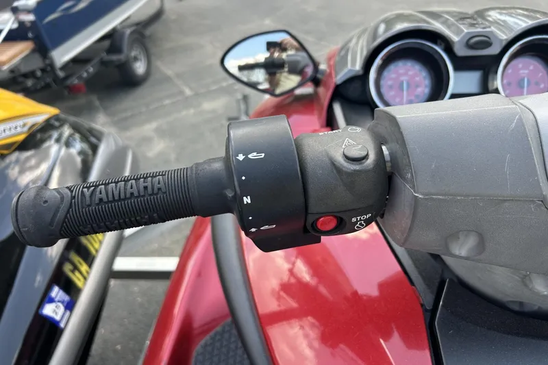 Slide: The Image of Close-up of 2011 Yamaha WaveRunner FZS handlebar controls and dashboard. - 6
