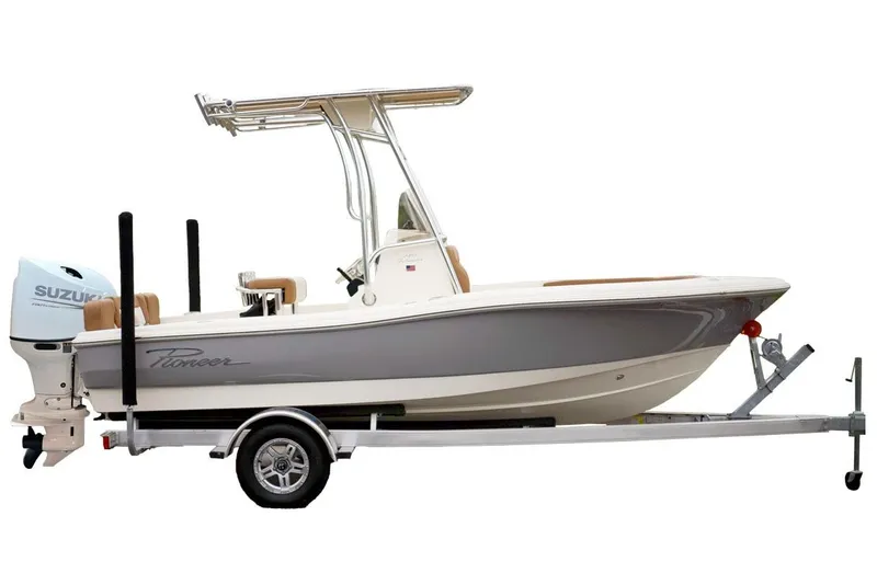 Slide: The Image of Manufacturer Provided Image: 2025 Pioneer 180 Islander boat on trailer with Suzuki outboard motor. - 6