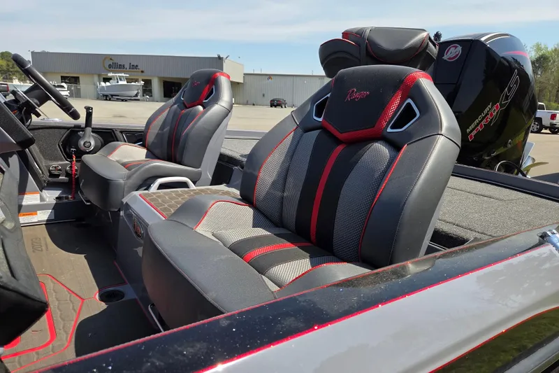 Slide: The Image of 2023 Ranger Z520R 55th Anniversary Limited Edition boat interior with stylish seats. - 9