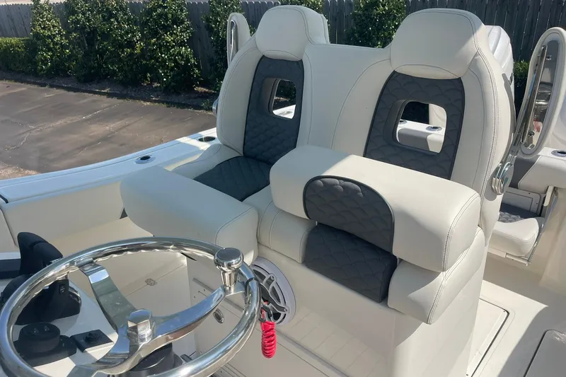Slide: The Image of Luxury seating on 2026 Pioneer 250 Pelagic boat, featuring modern design and comfort. - 9