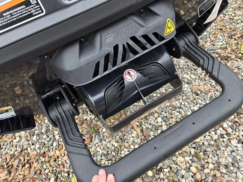 Slide: The Image of 2022 Sea-Doo BRP GTX 300 rear view with safety warning. - 7