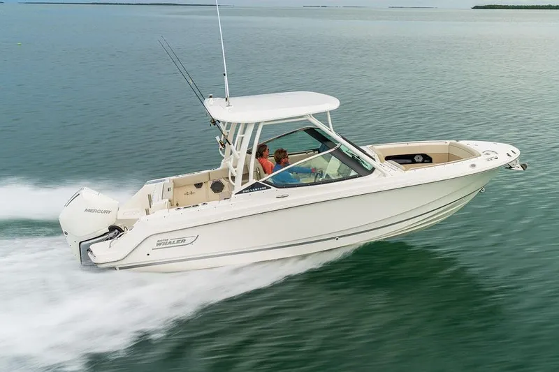 The Image of Manufacturer Provided Image: 2026 Boston Whaler 240 Vantage cruising on open water, showcasing sleek design and performance. - 0