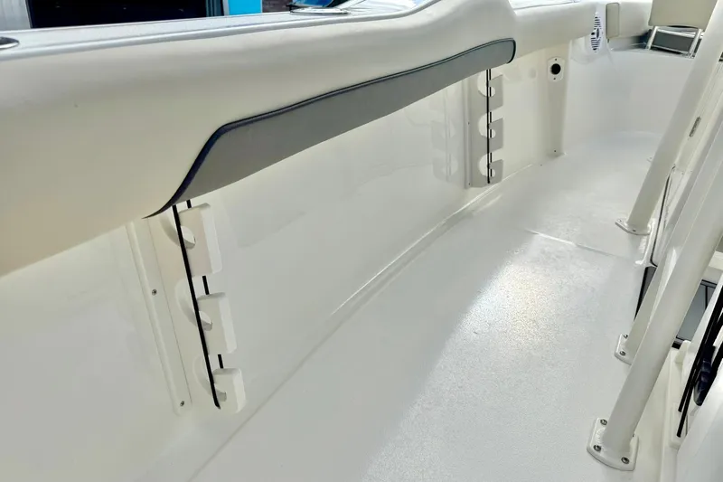 Slide: The Image of Interior view of 2026 Key West 219 FS boat, showcasing sleek design and storage features. - 35