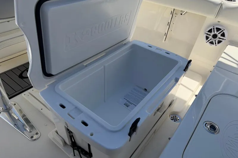 Slide: The Image of Open storage compartment on 2026 Key West 203 FS boat interior. - 29