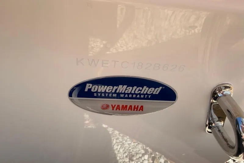 Slide: The Image of 2026 Key West 203 FS boat with Yamaha PowerMatched system warranty badge. - 38