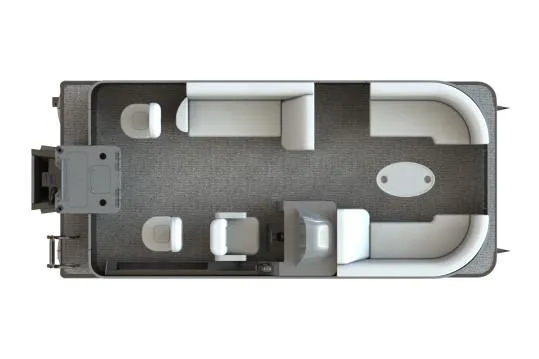 Slide: The Image of Manufacturer Provided Image: 2019 Sylvan Mirage Fish 8520 Party Fish boat interior layout, top view. - 17