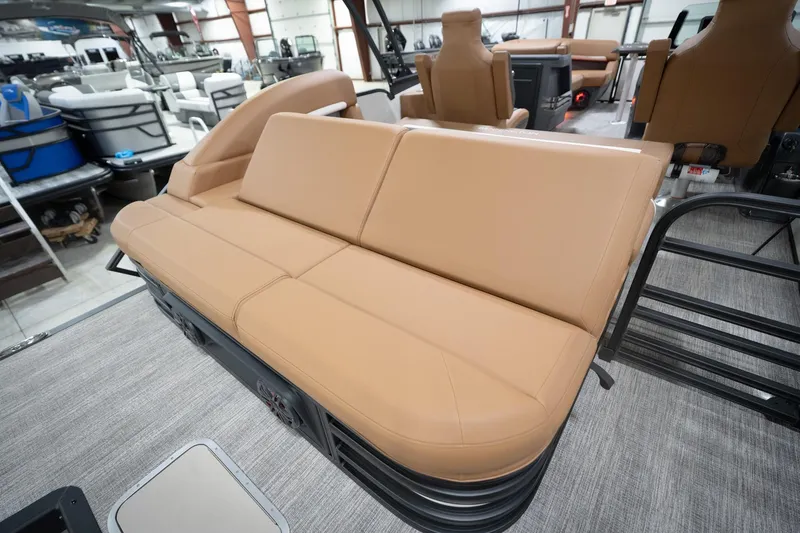 Slide: The Image of Luxurious seating on 2026 Bennington 22 MSB pontoon boat, showcasing modern design and comfort. - 34