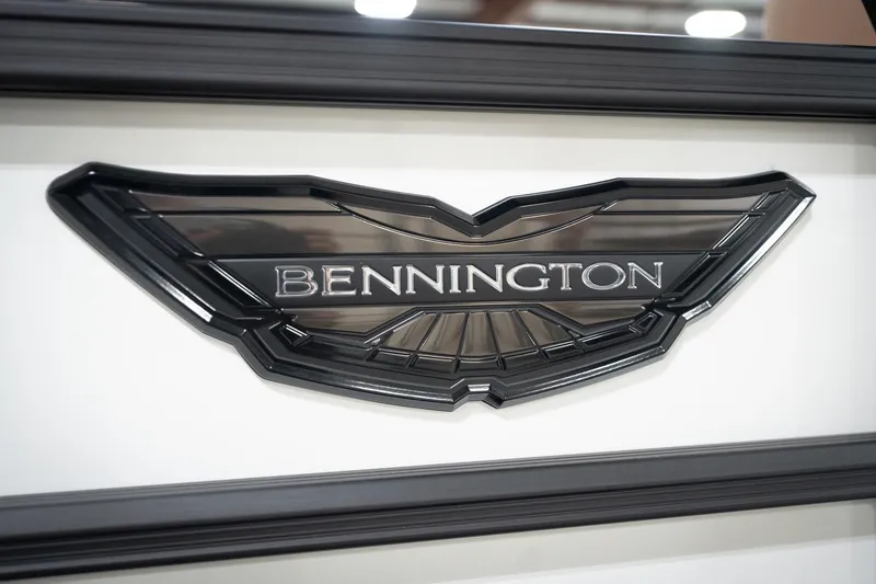 Slide: The Image of 2026 Bennington 22 MSB logo on sleek black and white background. - 54