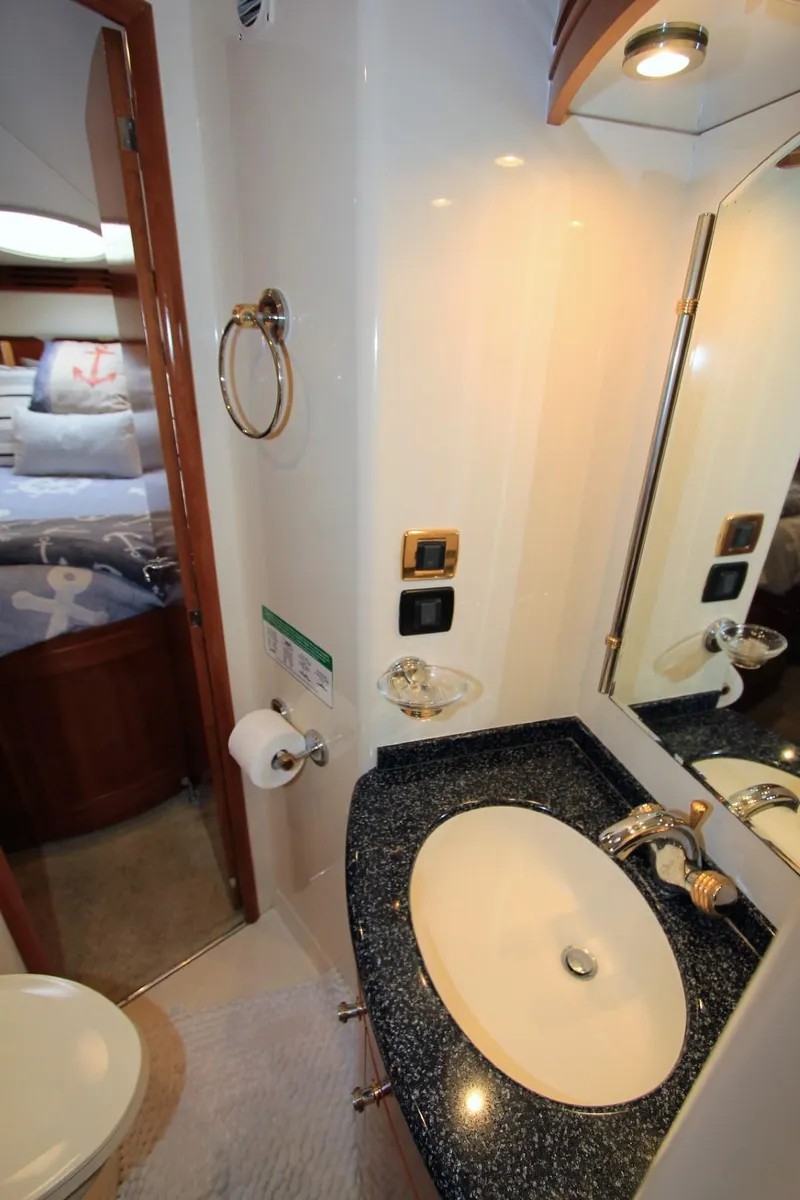 Slide: The Image of Luxurious bathroom in a 2001 Carver 506 Motor Yacht. - 27