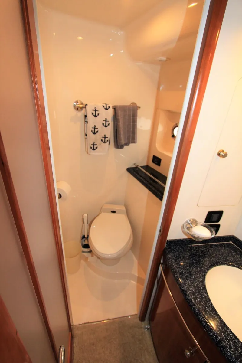 Slide: The Image of 2001 Carver 506 Motor Yacht bathroom interior - 37