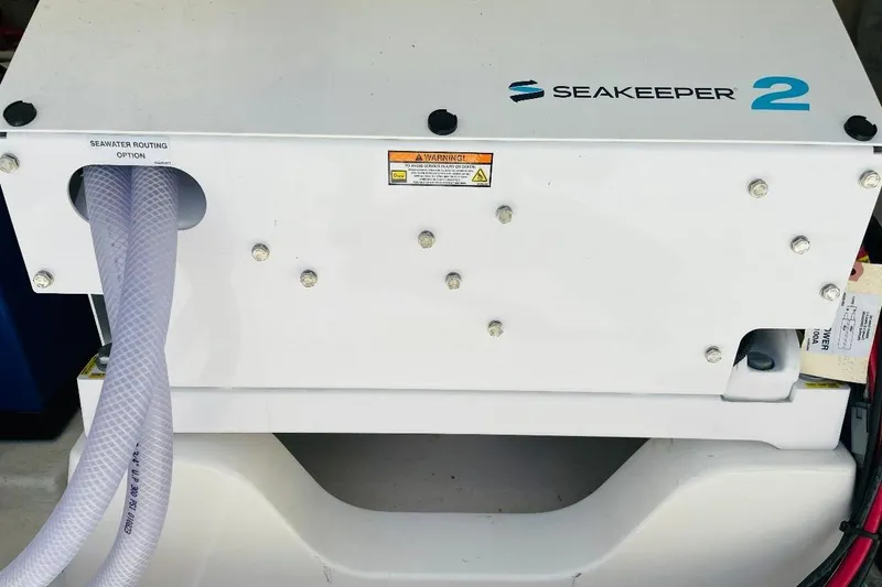 Slide: The Image of Seakeeper 2 stabilizer on 2024 Cobia 350 Center Console boat. - 6