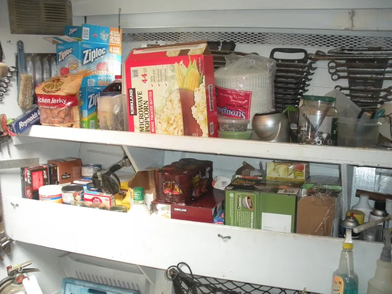 Slide: The Image of Pantry shelf on 1929 HOFFAR-BEECHING Fantail Yacht. - 31