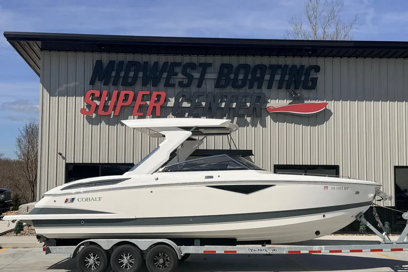 The Image of 2023 Cobalt A29 boat on trailer at Midwest Boating Super Center. - 0