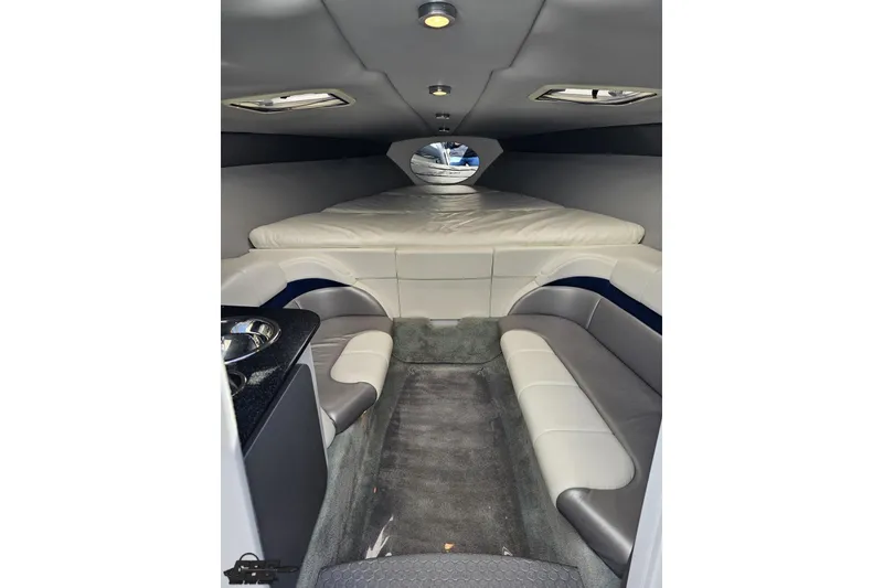 Slide: The Image of Interior of a 2008 Formula 271 FASTech boat, featuring sleek seating and modern design. - 60