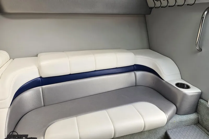 Slide: The Image of Interior of 2008 Formula 271 FASTech boat with cushioned seating and cup holder. - 72