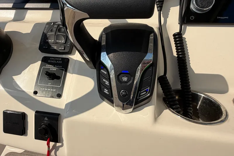 Slide: The Image of Control panel of 2024 Grady-White Fisherman 236 boat with anchor windlass switch. - 45