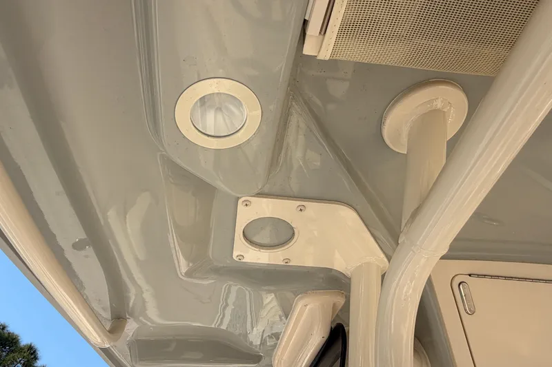 Slide: The Image of 2024 Grady-White Fisherman 236 boat interior detail with structural components and fixtures. - 51