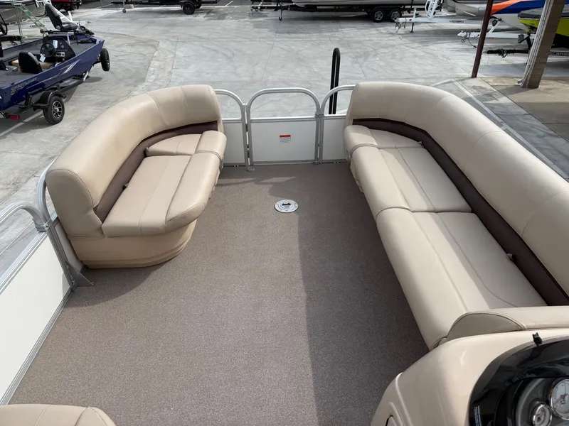 Slide: The Image of Sun Tracker Party Barge 22 DLX w/ 115HP Mercury! 2017 - 10