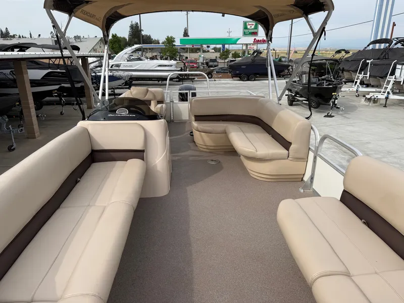 Slide: The Image of Sun Tracker Party Barge 22 DLX w/ 115HP Mercury! 2017 - 14