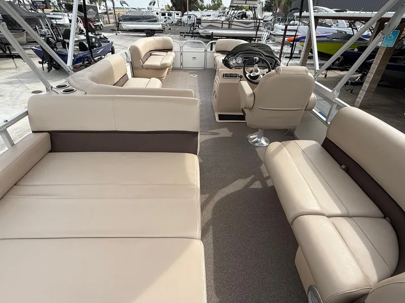 Slide: The Image of Sun Tracker Party Barge 22 DLX w/ 115HP Mercury! 2017 - 17