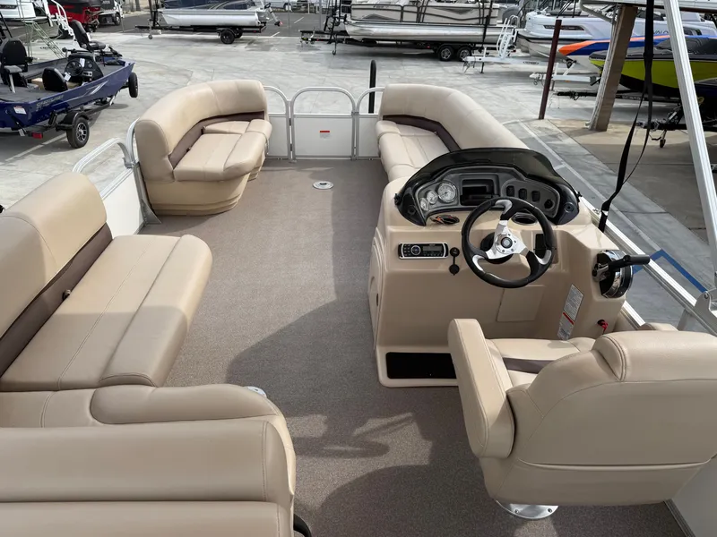 Slide: The Image of Sun Tracker Party Barge 22 DLX w/ 115HP Mercury! 2017 - 7