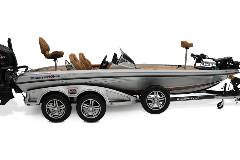 Slide: The Image of Manufacturer Provided Image: 2026 Ranger Z520R Ultra fishing boat on trailer, featuring sleek design and modern amenities. - 10
