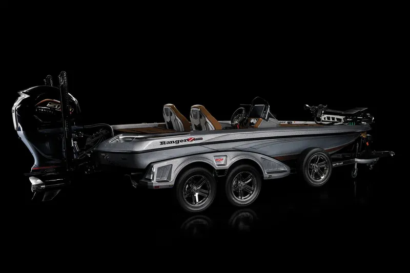 Slide: The Image of Manufacturer Provided Image: 2026 Ranger Z520R Ultra boat, sleek design, dual seats, powerful engine, on trailer. - 12