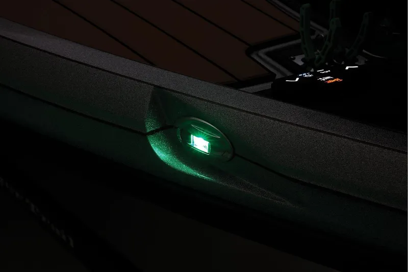 Slide: The Image of Manufacturer Provided Image: 2026 Ranger Z520R Ultra boat with illuminated green navigation light. - 16