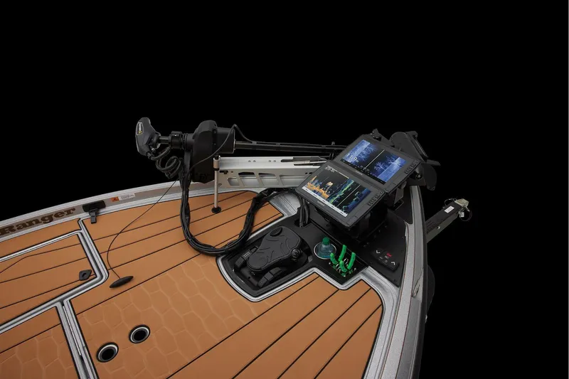 Slide: The Image of Manufacturer Provided Image: 2026 Ranger Z520R Ultra boat deck with advanced navigation and control systems. - 17