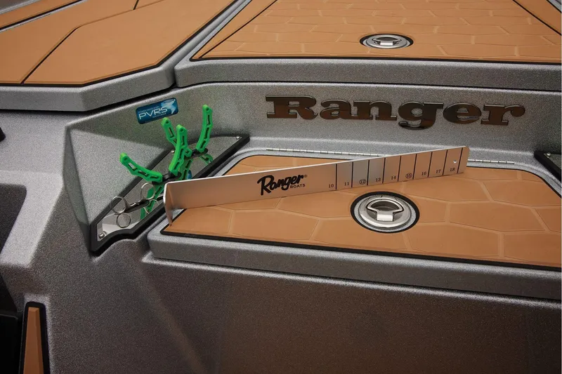 Slide: The Image of Manufacturer Provided Image: Ranger Z520R Ultra 2026 boat with measuring board and tools. - 32