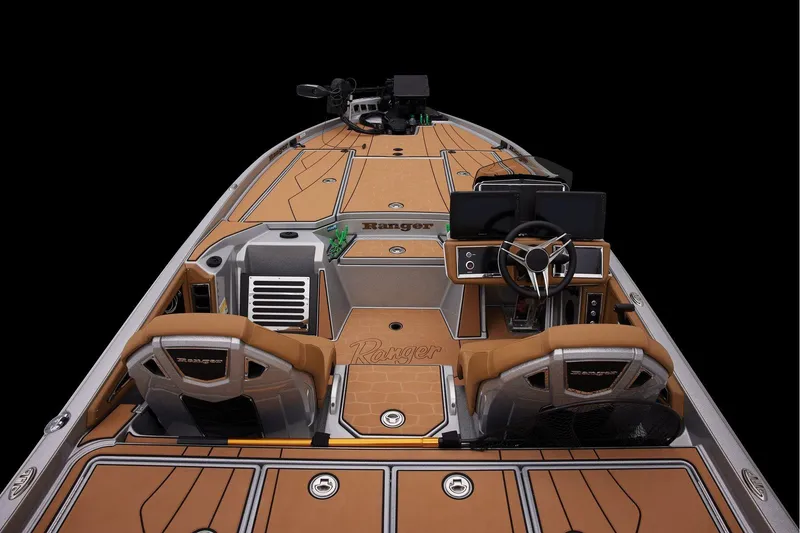 Slide: The Image of Manufacturer Provided Image: 2026 Ranger Z520R Ultra boat interior with advanced dashboard and seating. - 49