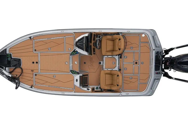 Slide: The Image of Manufacturer Provided Image: Top view of 2026 Ranger Z520R Ultra boat with tan deck and dual seats. - 7