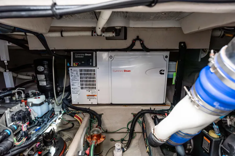 Slide: The Image of Engine room of 2016 Meridian 441 Sedan with Cummins Onan generator. - 29