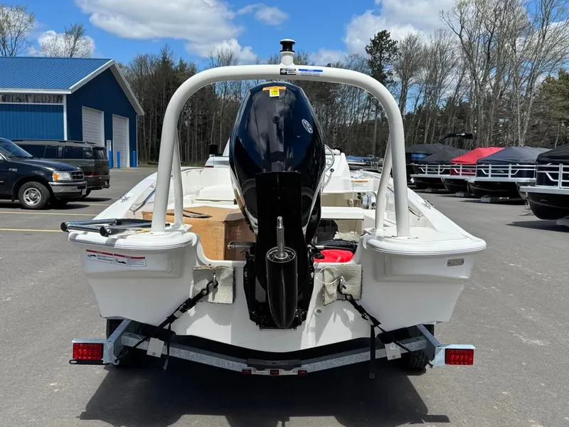 Slide: The Image of Rear view of a 2026 Boston Whaler 160 Super Sport on trailer. - 7