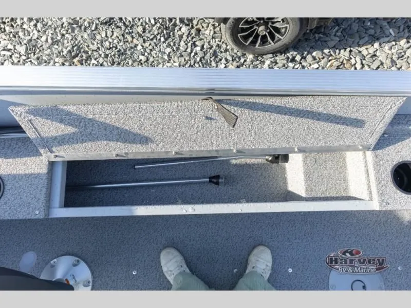 Slide: The Image of 2026 Fury 1600 SS boat with open storage compartment. - 12