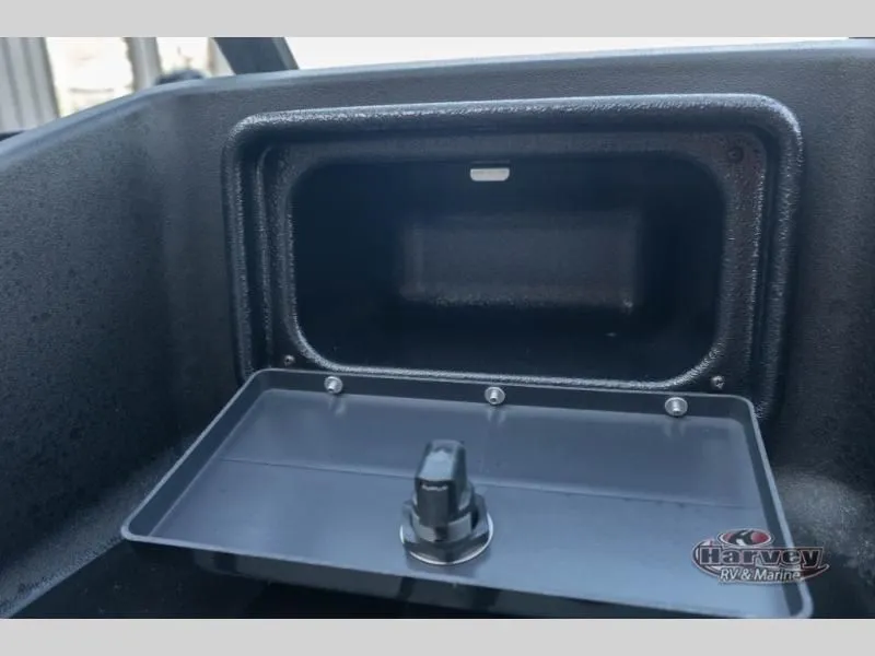 Slide: The Image of Interior of Holiday 162 WS MAX 2026 with storage compartment. - 12