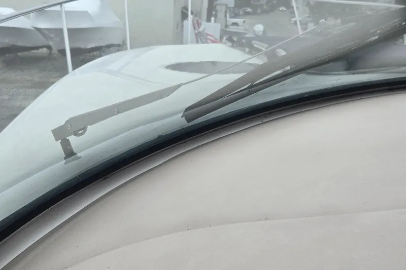 Slide: The Image of Close-up of 2003 Sea Ray Sundancer 320 windshield and wiper. - 25