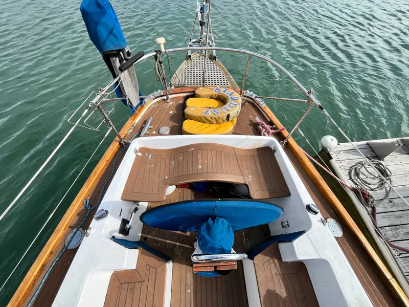 Slide: The Image of Frers F&C 44 sailboat cockpit, 1984 model, docked. - 7