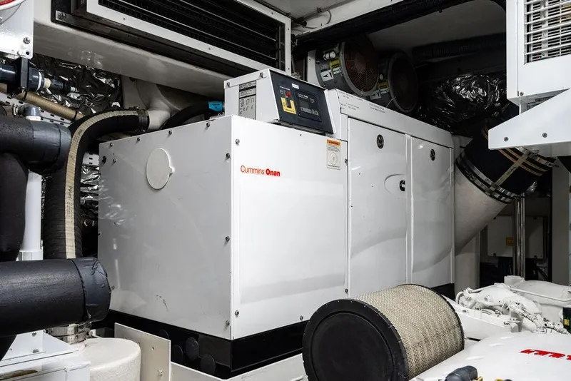 Slide: The Image of Engine room of 2010 Princess 95 Motor Yacht with Cummins Onan generator. - 117