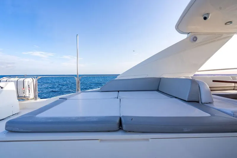 Slide: The Image of Luxurious sun deck on 2010 Princess 95 Motor Yacht with ocean view. - 38