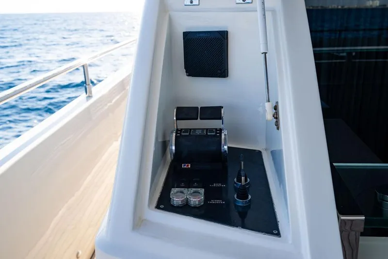 Slide: The Image of Control panel of a 2010 Princess 95 Motor Yacht with ocean view. - 53