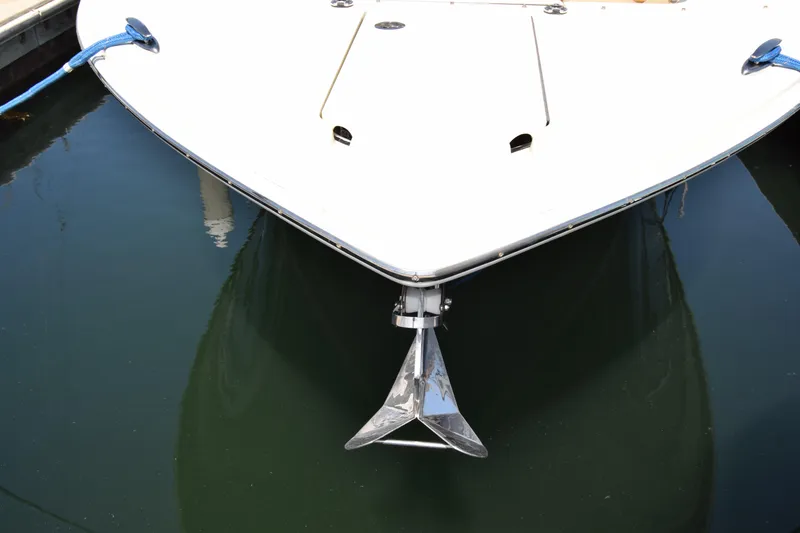 Slide: The Image of Bow view of a 2017 Scout 275 Dorado boat with anchor in water. - 20