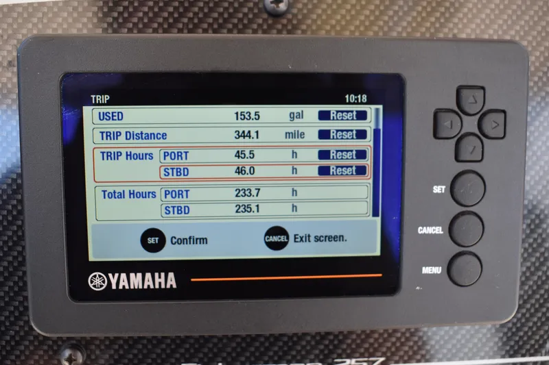 Slide: The Image of 2017 Grady-White Fisherman 257 boat interior with steering wheel and seating. - 19